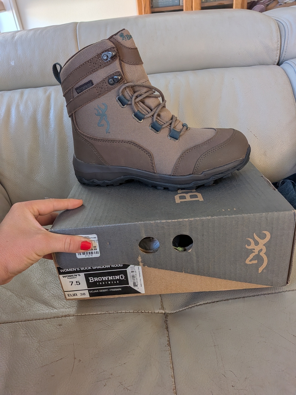 Browning Brown and Tan Women's Lace-Up Hiking Boot